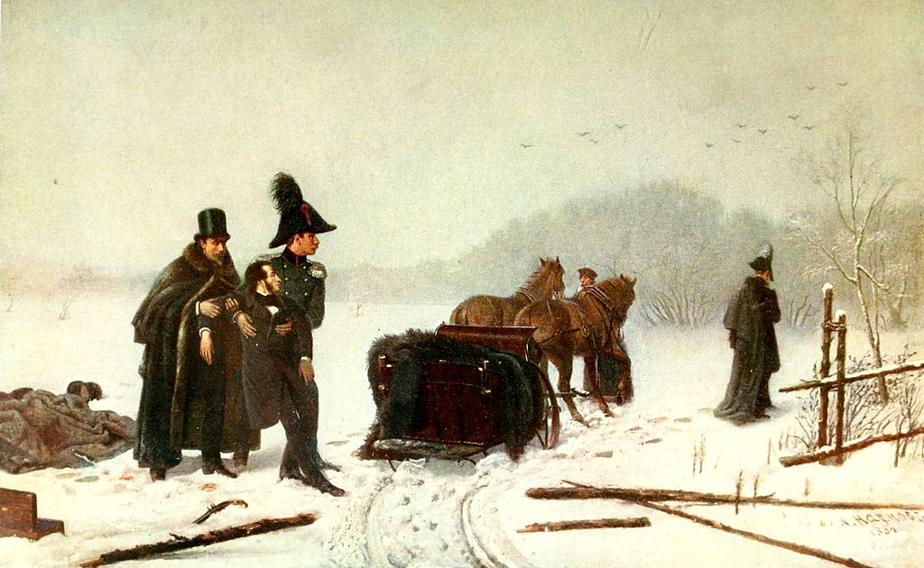 Дуэль Пушкина с Дантесом. А. А. Наумов, 1884 г. (Wikimedia Commons)