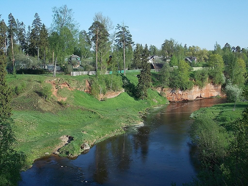 Река Оредеж в посёлке Сиверский. Фото: Uz1awa (Wikimedia Commons)