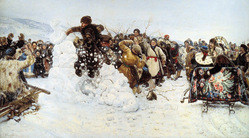 В. И. Суриков. "Взятие снежного городка". 1891 г.. (Русский музей)
