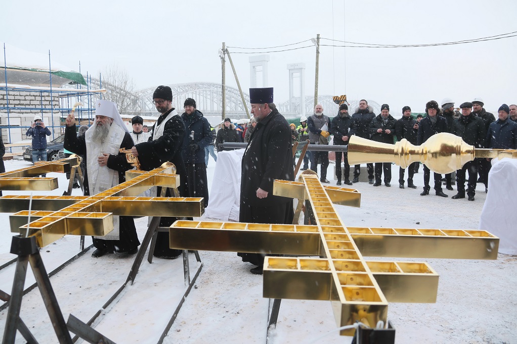 На проспекте Обуховской обороны идет воссоздание исторического храма, 2019 г. Фото: gov.spb.ru