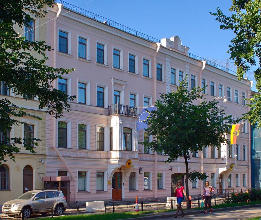 Консульство Германии, Фурштатская улица, 39. Фото: Oleg Kovalenko (Mirabo) (Wikimedia Commons)