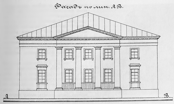 Проект смотрительского дома в Екатерингофе. Арх. В. И. Беретти, 1834 г.