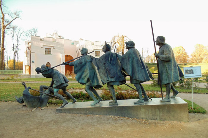 Скульптурная группа "Слепцы" по картине нидерландского художника Питера Брейгеля Старшего. Фото: pushkin.ru