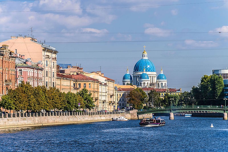 Набережная реки Фонтанки в Санкт-Петербурге, Зелёный мост, источник фото: Wikimedia Commons, Автор: Florstein