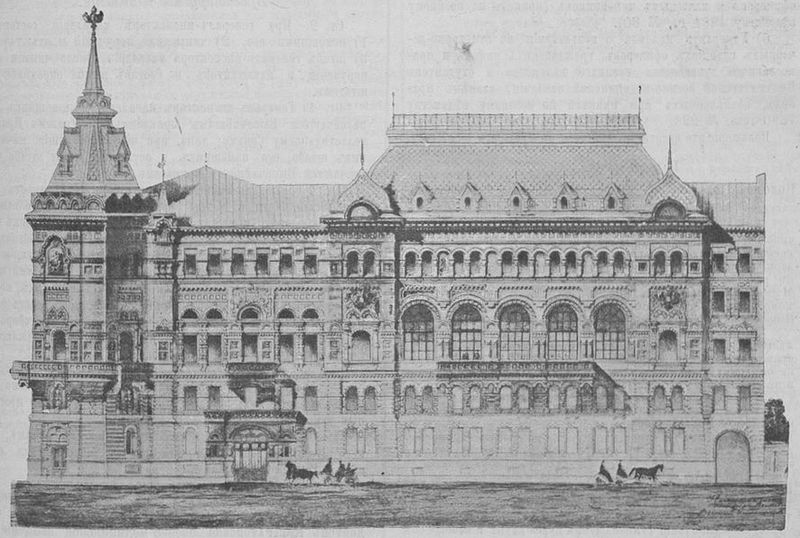 Здание собрания офицеров Гвардейского корпуса, вид с Литейного проспекта, источник фото: Wikimedia Commons, Автор: неизвестен