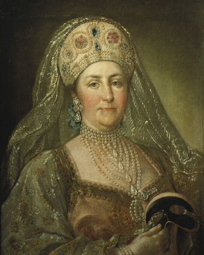 Портрет Екатерины II в русском наряде кисти неизвестного художника. (Wikimedia Commons)