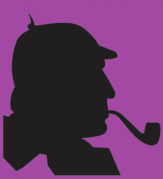 Silhouette Basil Rathbone as Sherlock Holmes. Author of the oryginal file: Rumensz, mirrored file: Electron