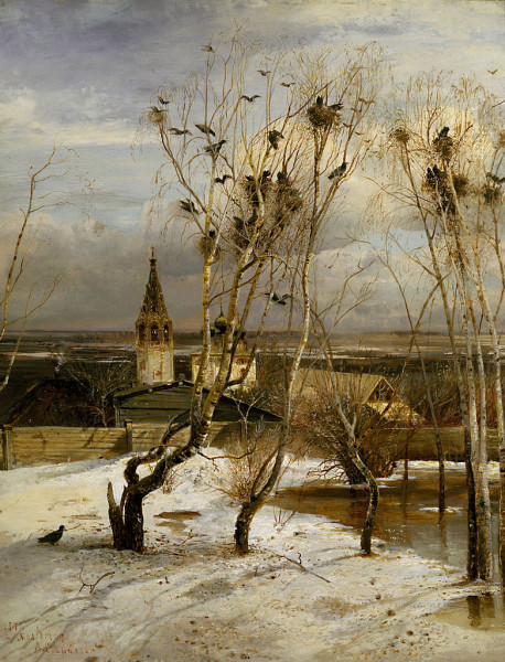 Картина Алексея Саврасова "Грачи прилетели". (Wikimedia Commons)