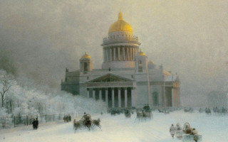 Исаакиевский собор в морозный день. 1891 г. Фото: ayvazovskiy.su